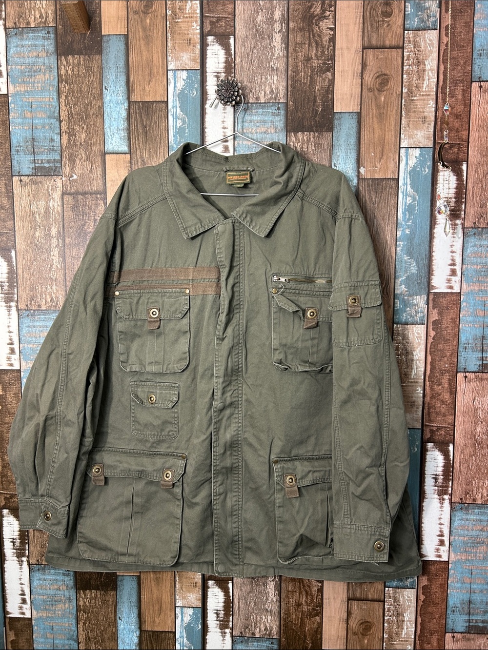 Boulder creek big Men's Military Field Jacket in Olive Green